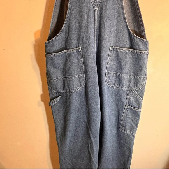 LIBERTY JEANS Sz 44 x 32 Overalls Carpenter Style Pockets Adjustable Straps - Picture 14 of 14